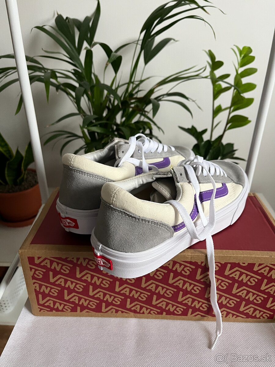 Vans Old Skool 43 fialové sivé nové - 9