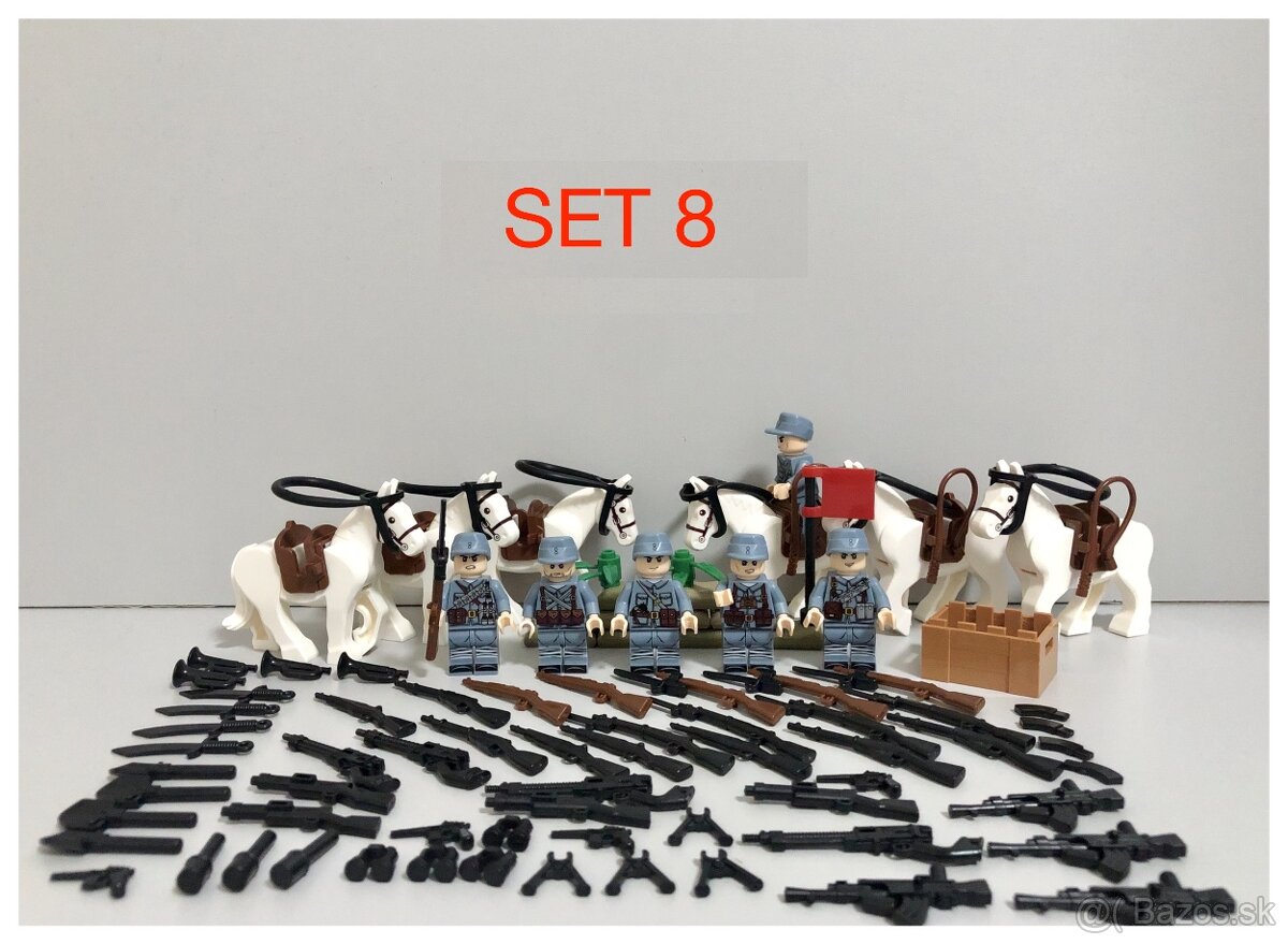 Rôzne sety vojakov 6 + doplnky - typ lego - nové - 9