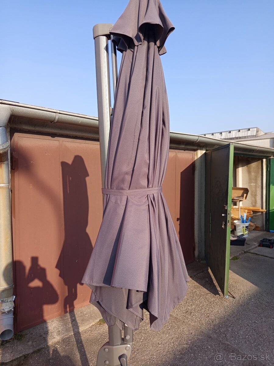 Slnečník Santorini 3m, šedý - 9