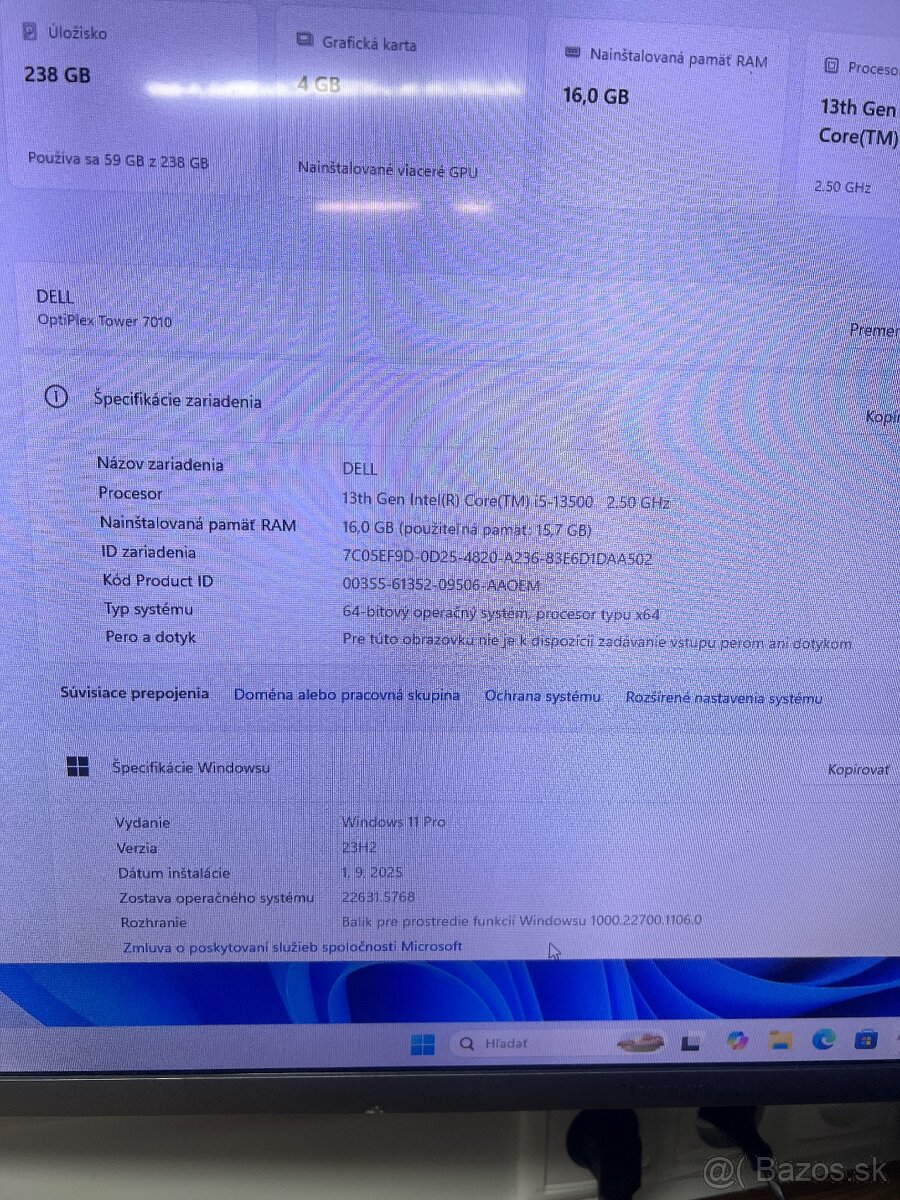PC DELL OPTIPLEX TOWER 701O Intel Core i5-13500 16Gb RAM - 9