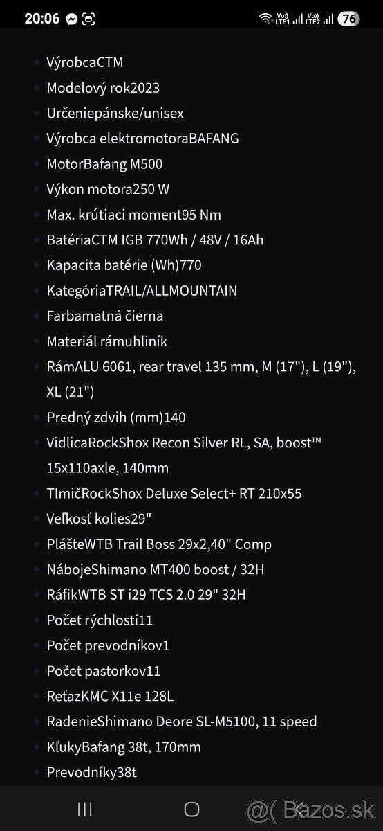 CTM Areon Xpert 29" (770Wh), matná čierna L - 9