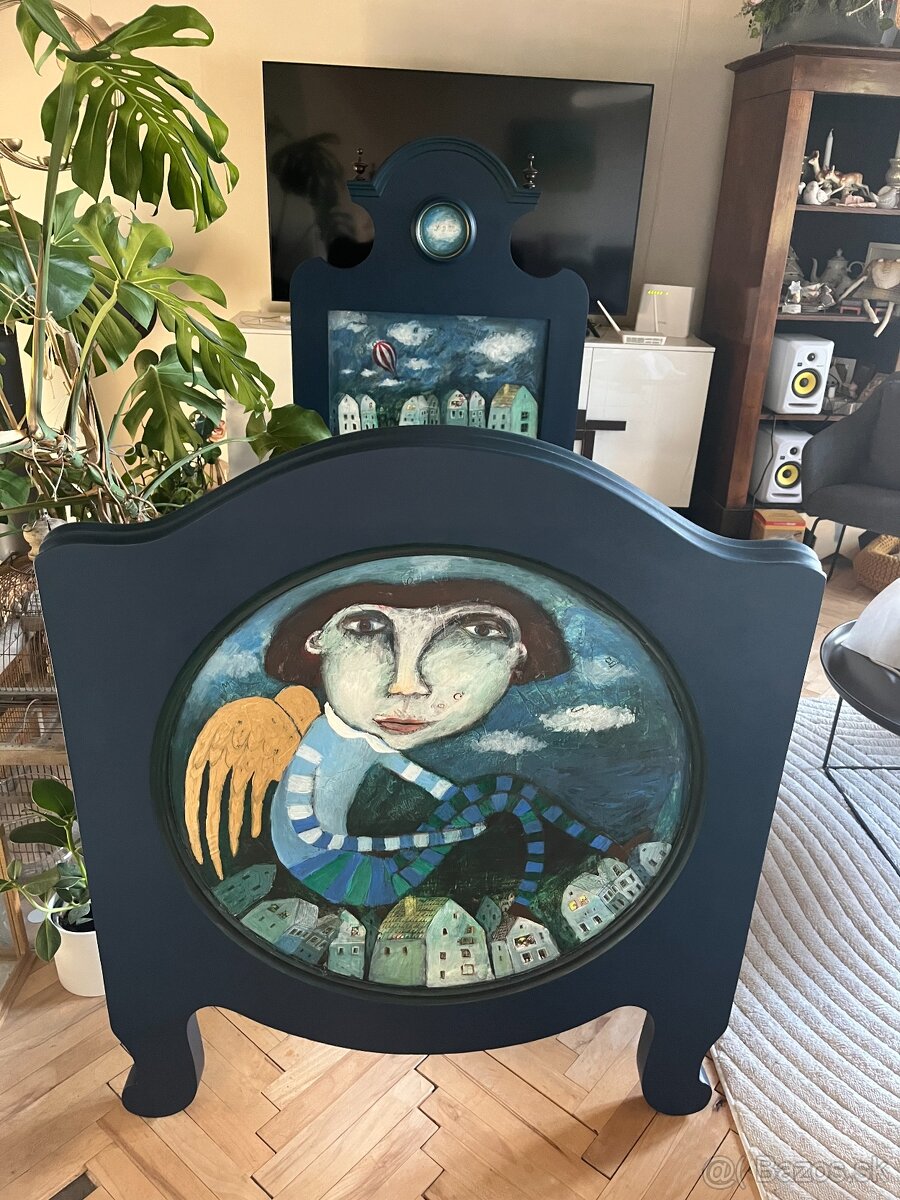 Starozitna postel 90x200cm - 9