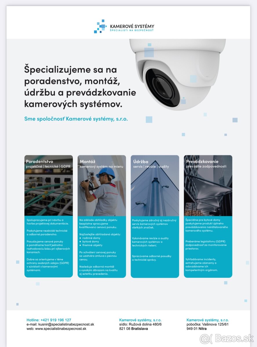 Kamery,Montáž kamerových systémov - 9