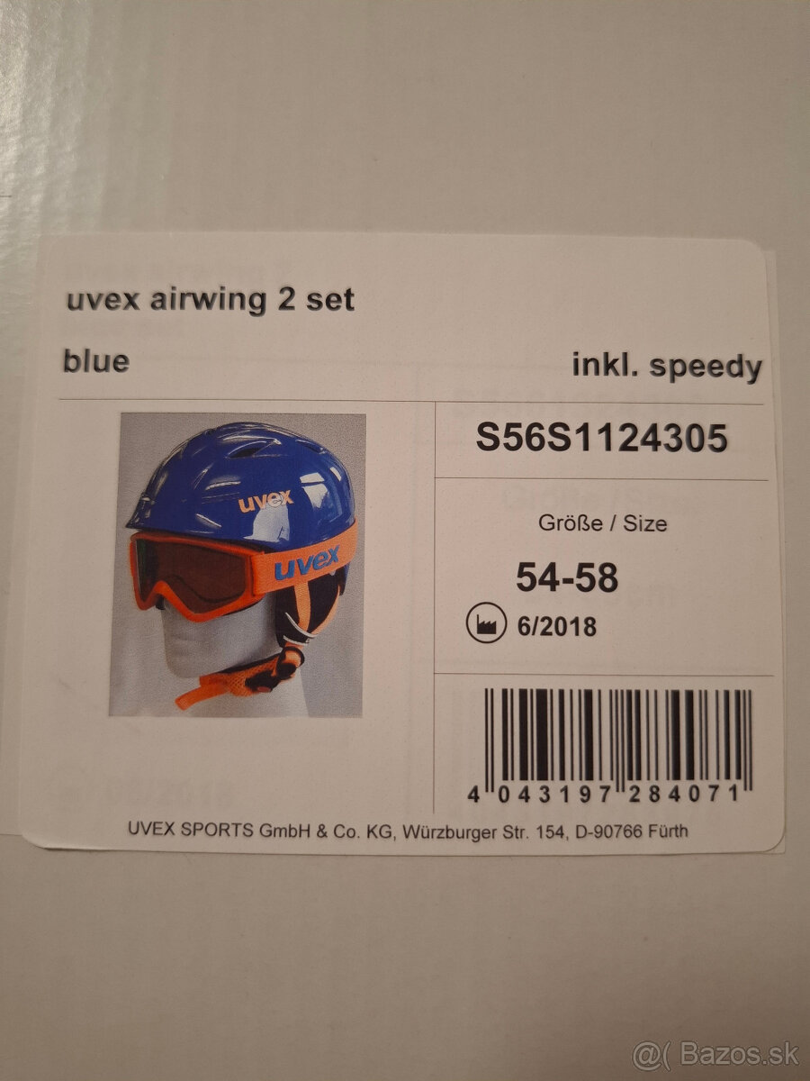 Detská lyžiarska prilba uvex airwing2 + okuliare Uvex Speedy - 9