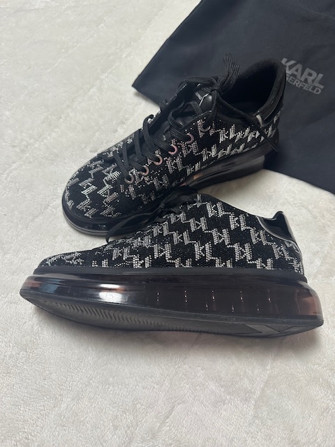 Krásne kožené topánky s kamienkami Karl Lagerfeld originál - 9