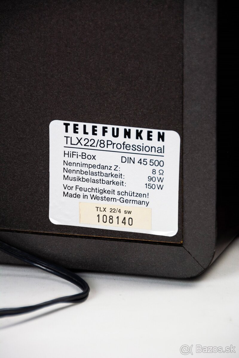 TELEFUNKEN TLX 22/4 / nemecká reprosústava / záruka - 9