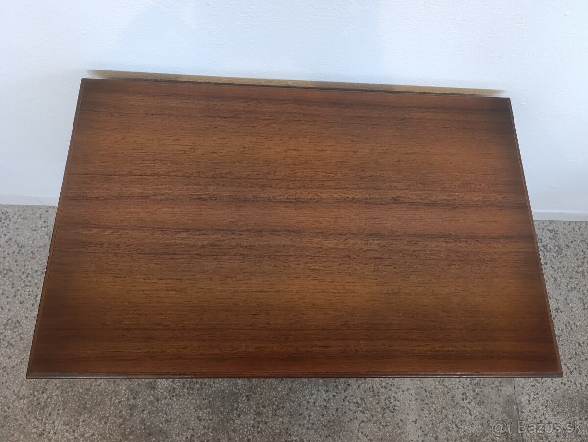 Rustikální konzolový stolek, nábytek z masívu, pojízdný - 9