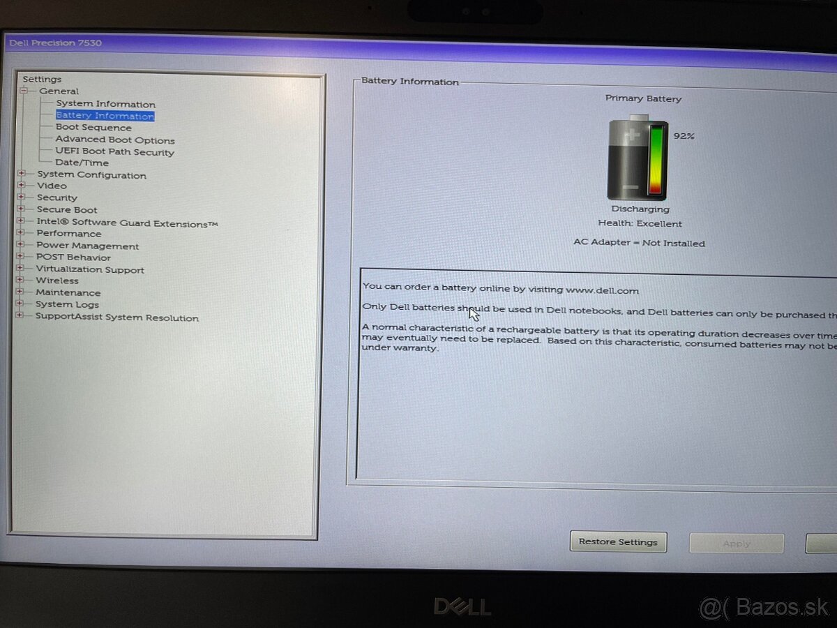 Dell precision 7530 - 9