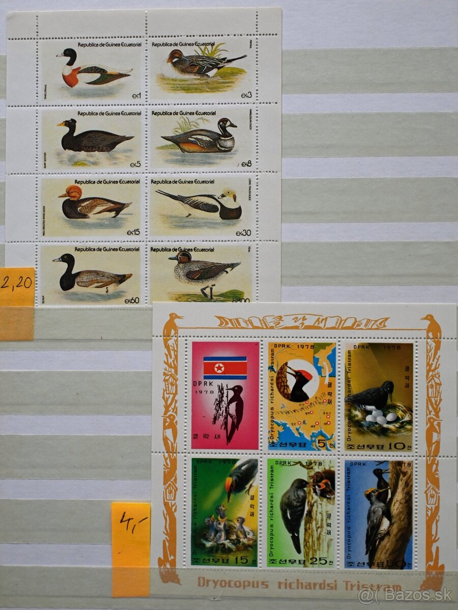 Známky - fauna - vtáctvo - série - 9