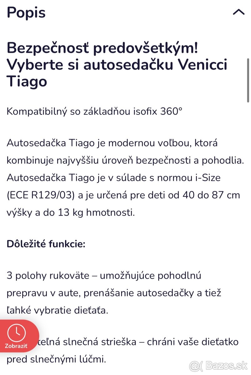 Detská autosedačka VENICCI - 9