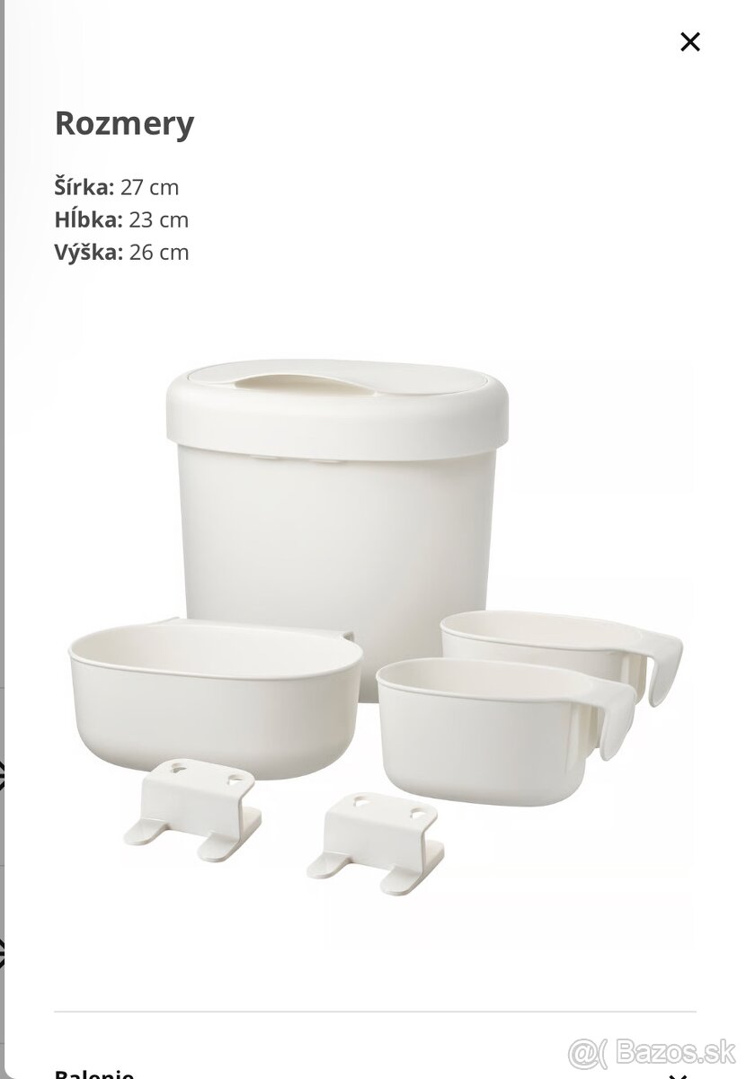 IKEA prebaľovací stôl + koše - 9