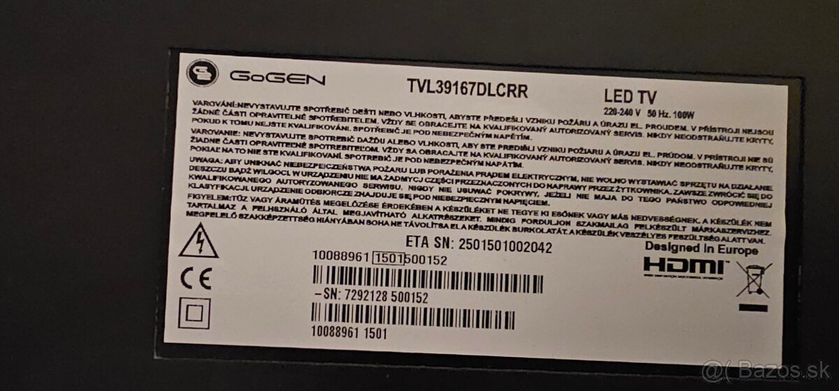 Led tv 39" uhl:98cm - 9
