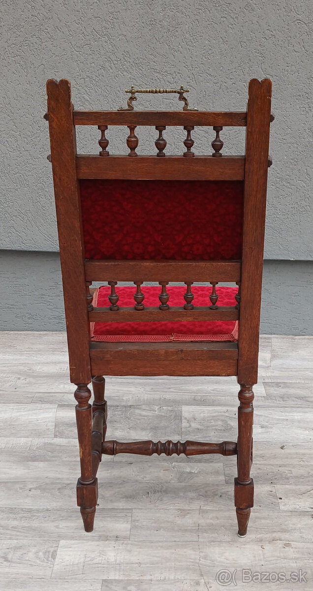 Set stoličiek – starožitné neorenesančné. - 9