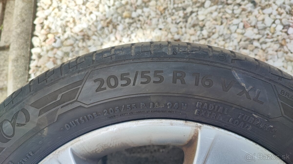 4ks použité letné gumy z octavie 2 + disky - 9