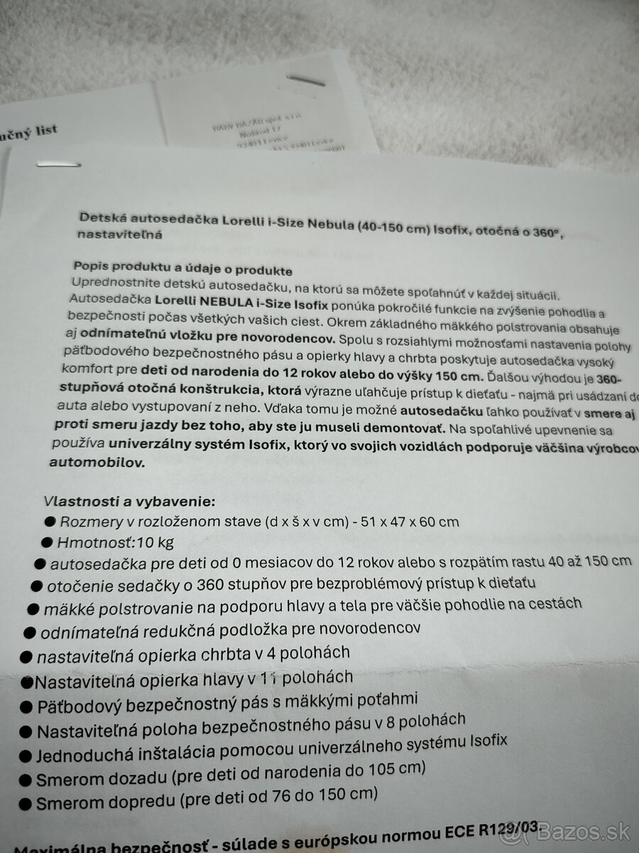 Dobrý deň predám sedačku do auta. - 9