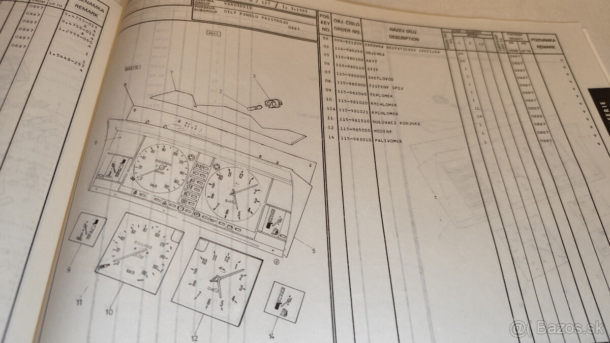 Škoda FAVORIT 115 135 136 seznam náhradních dílů - 9