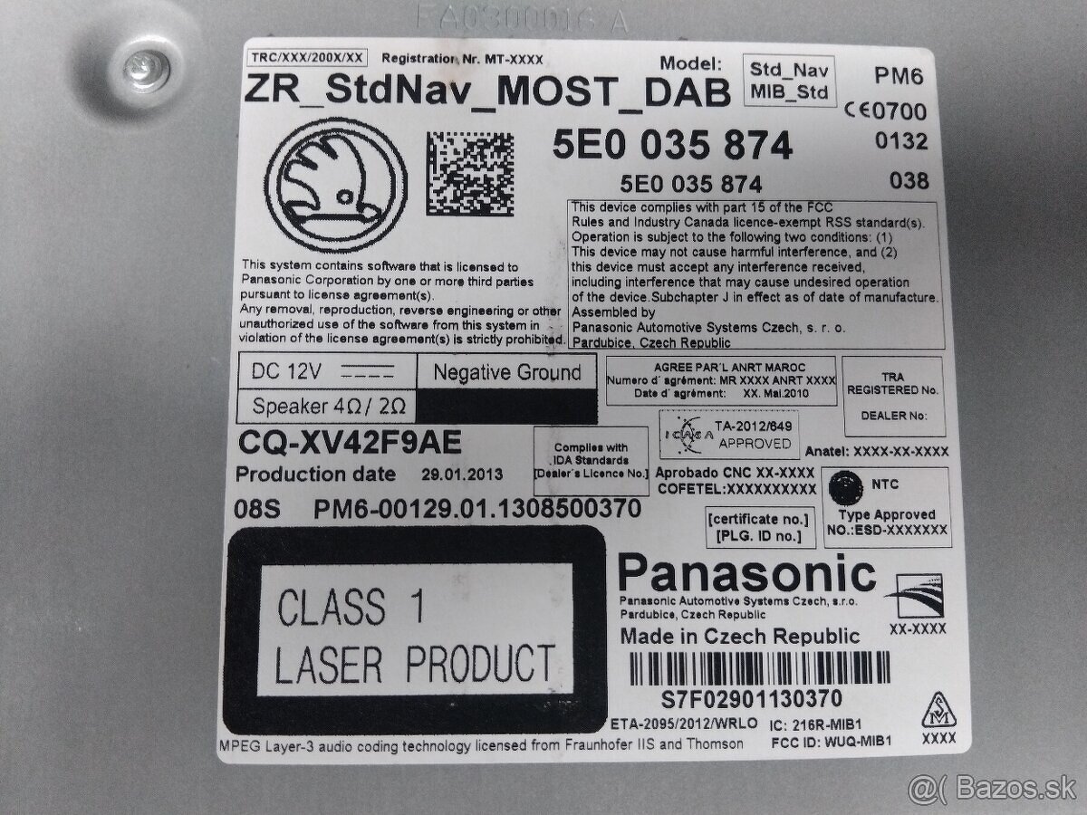 autorádio Octavia 3 - displej, čítačka - 9