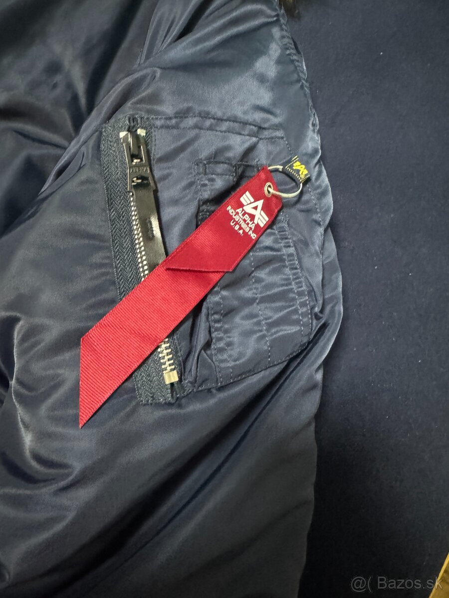 Alpha Industries Parka zimna bunda tmavomodrá - 9