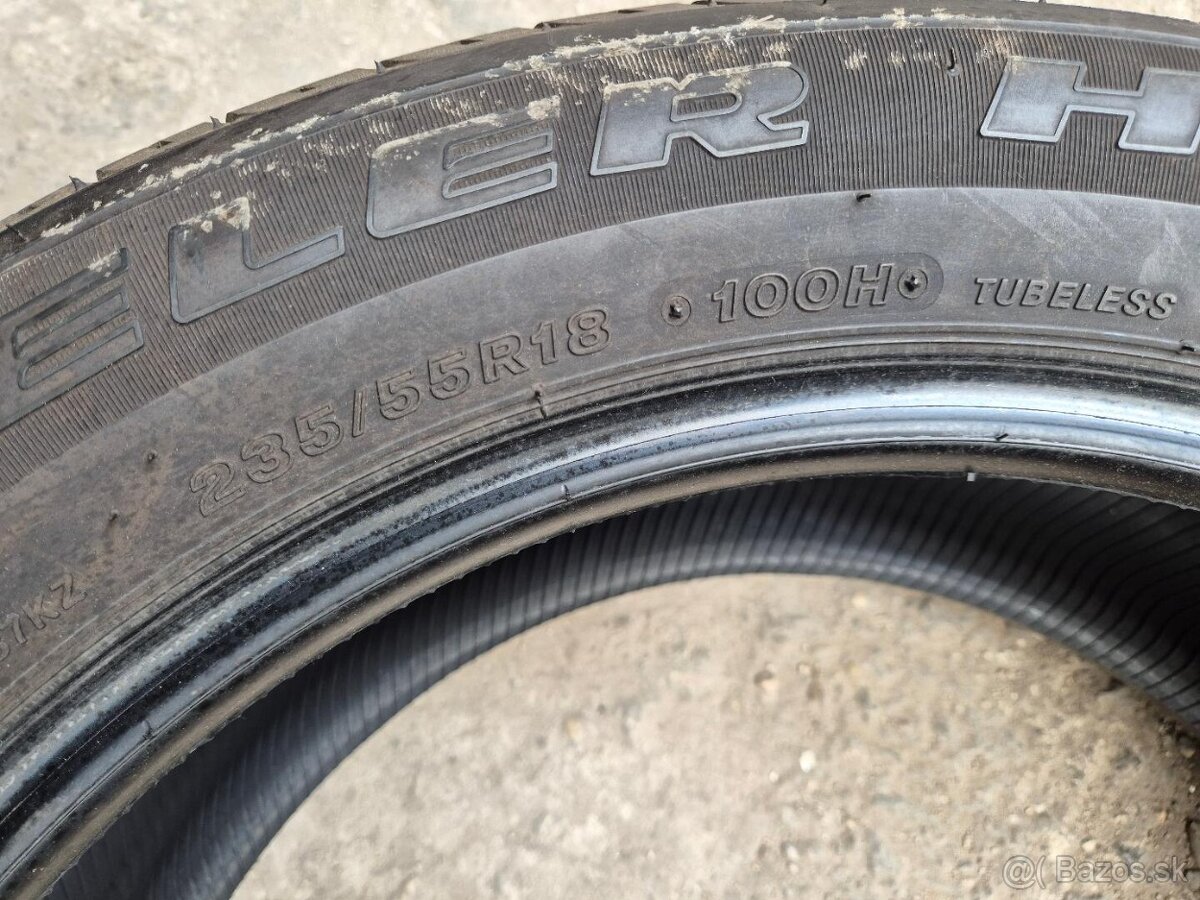 235/55 r18 letné 4 ks BRIDGESTONE dezén 8,1 - 7,5 mm DOT2020 - 9