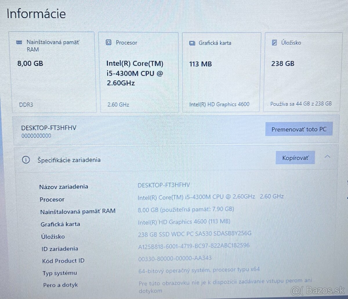 Fujitsu E754 / i5 / 8GB / 256GB / 2x bat. / dock / kovový - 9