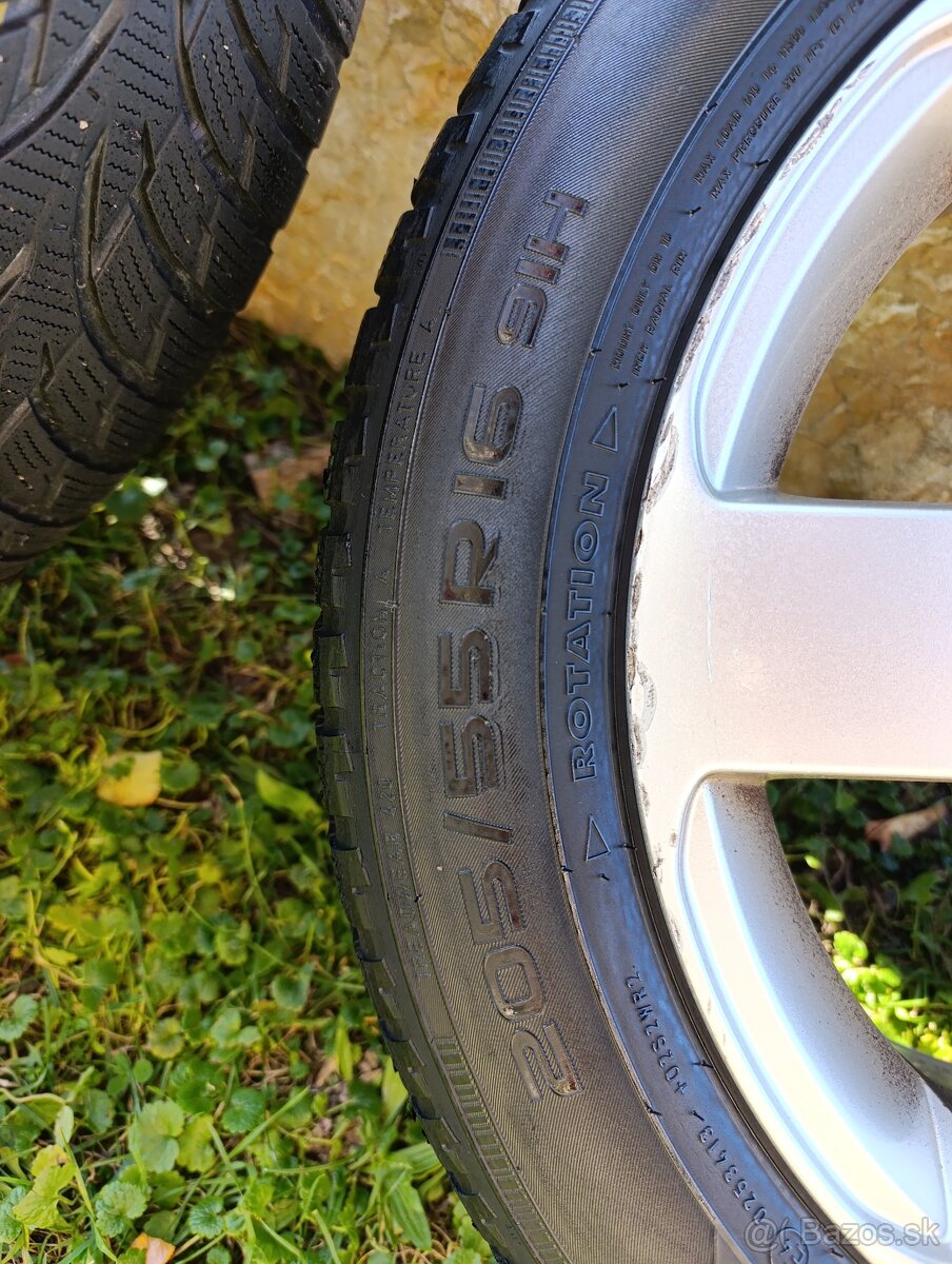 Elektróny Škoda, disky 5x112 r16 + zimné gumy 205/55 - 9