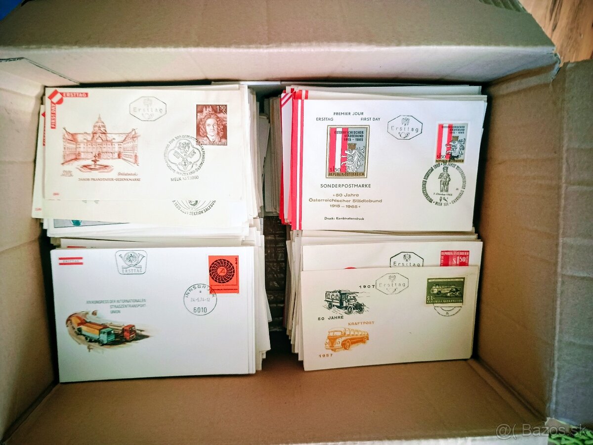 krabica FDC-Rakúsko +prešlá pošta - 9