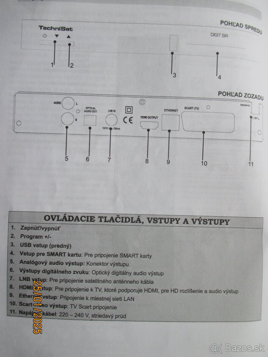 Predám satelitný prijímač TV kanálov Digi sir pre televízory - 9