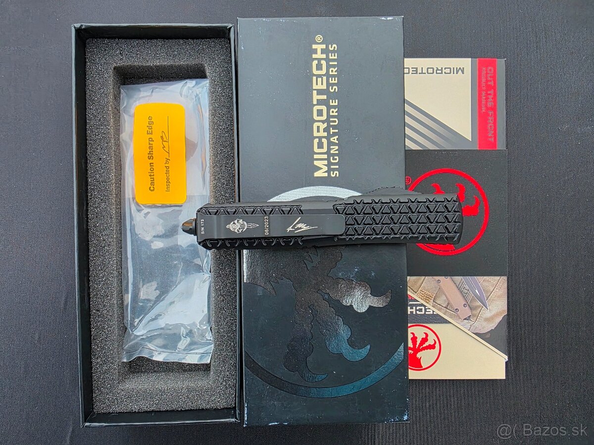 Microtech Ultratech Hellhound Tri Grip Black Hardware - 9