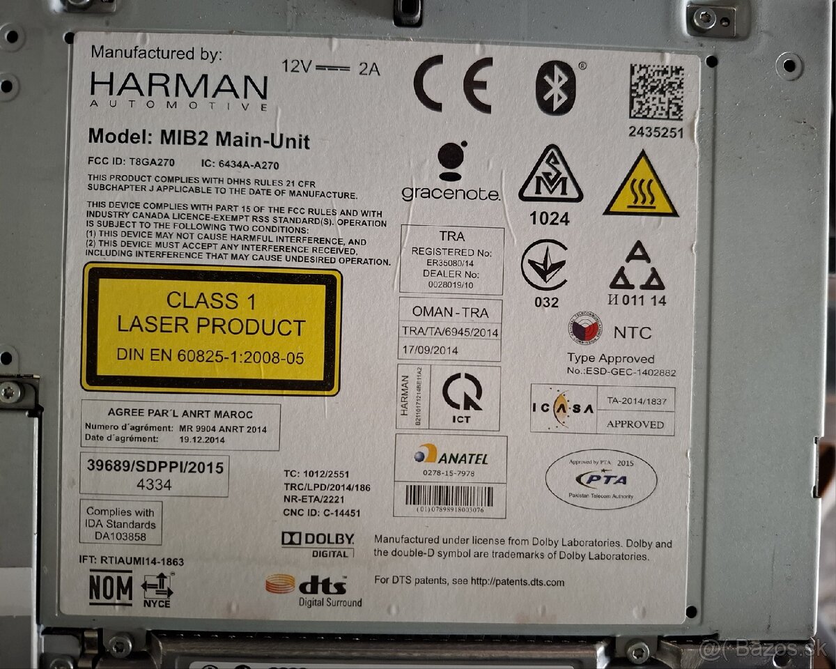 LCD displej + modul autorádia Superb 3 - 9