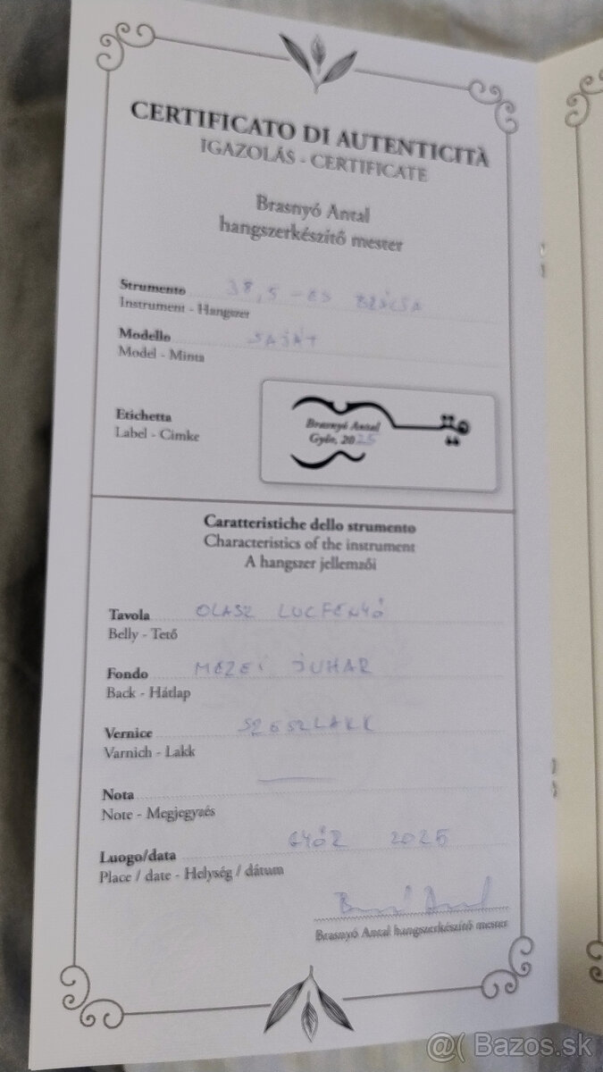 Viola 38,5 - Brasnyó Antal (Győr) - 9