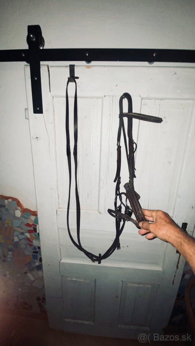 Predám uzdečku Stübben - hnedá koža - veľkosť Full - 9