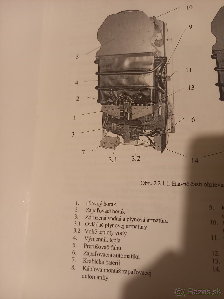 Plynový prietokový ohrievač KVART,kotol - 9