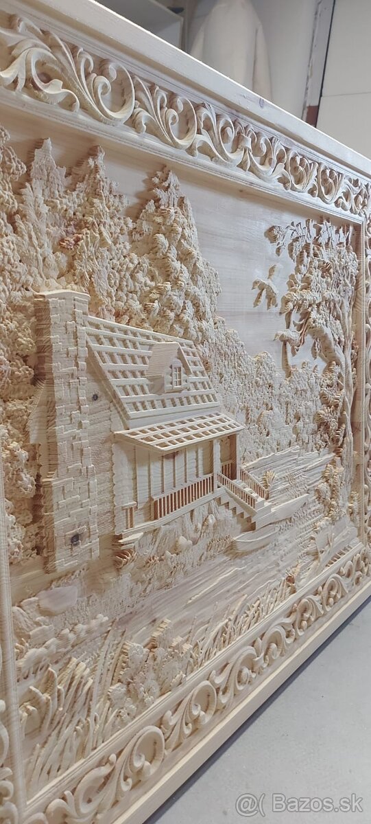 Drevený obraz Poľovnicke motivy 90×68cmhr.4 cm - 9