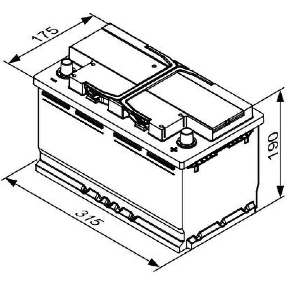 AGM, EFB akumulator autobateria BOSCH S4 E11, 80Ah, 12V - 9