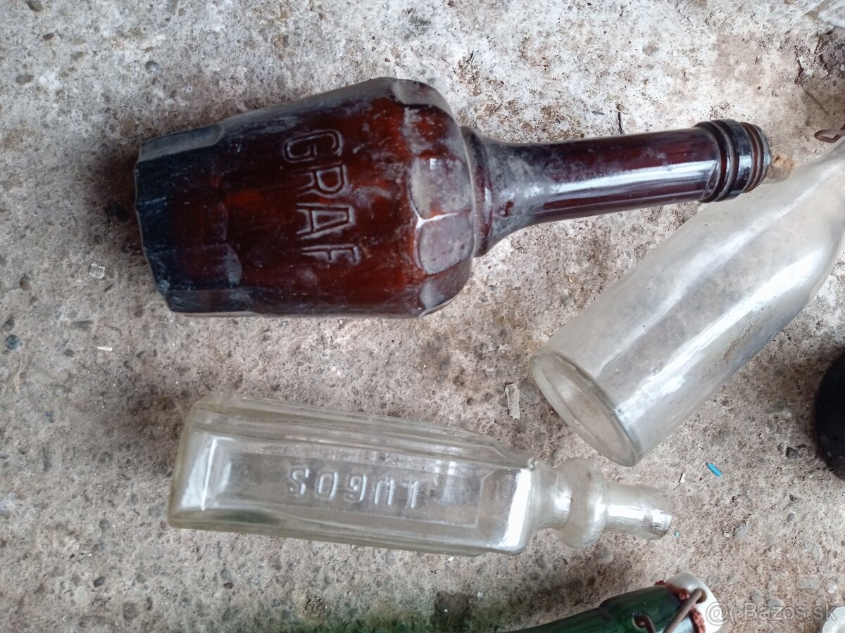 Staré fľaše na dekoráciu - 9