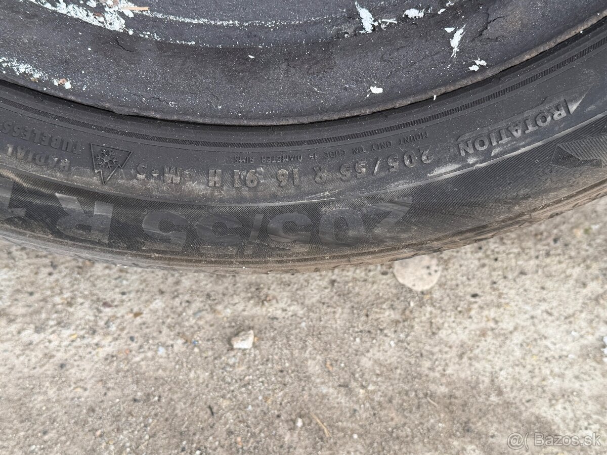 5x120 r16 205/55 zimné pneu - 9