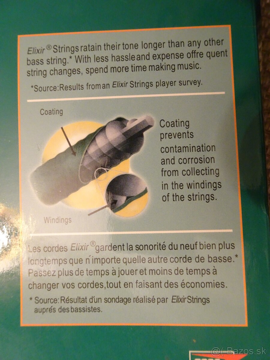 Predám NOVÉ STRUNY ELIXÍR, Nano Web,Light Medium - 9