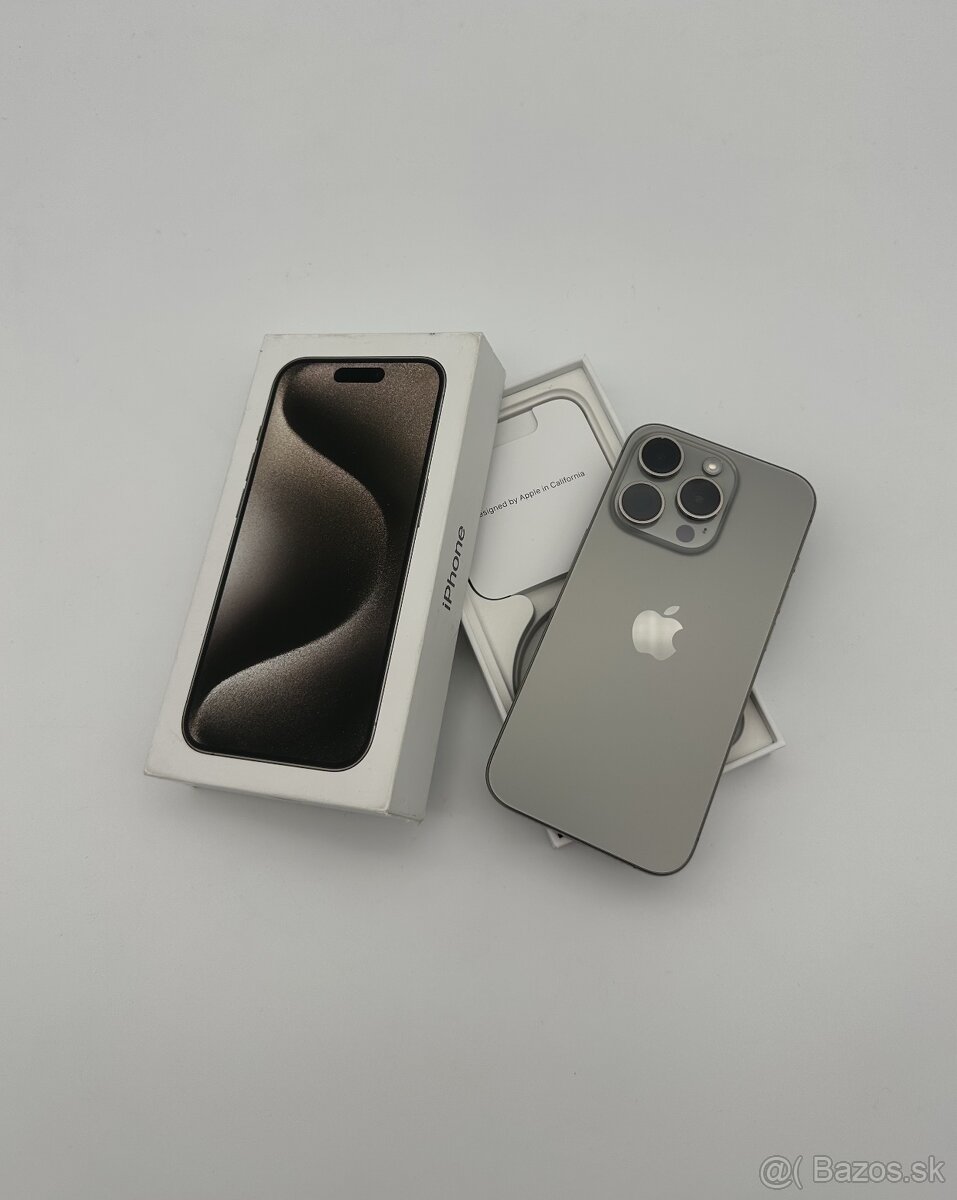 iPhone 15 Pro 128GB Natural Titanium + ZÁRUKA - 9