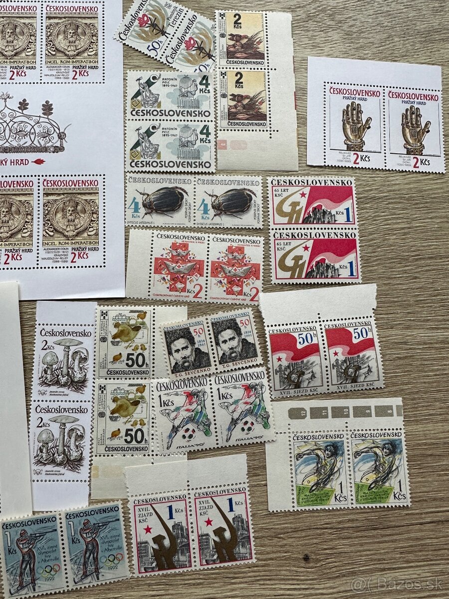 Známky ČSSR aršíky bloky páry c.12 - 9