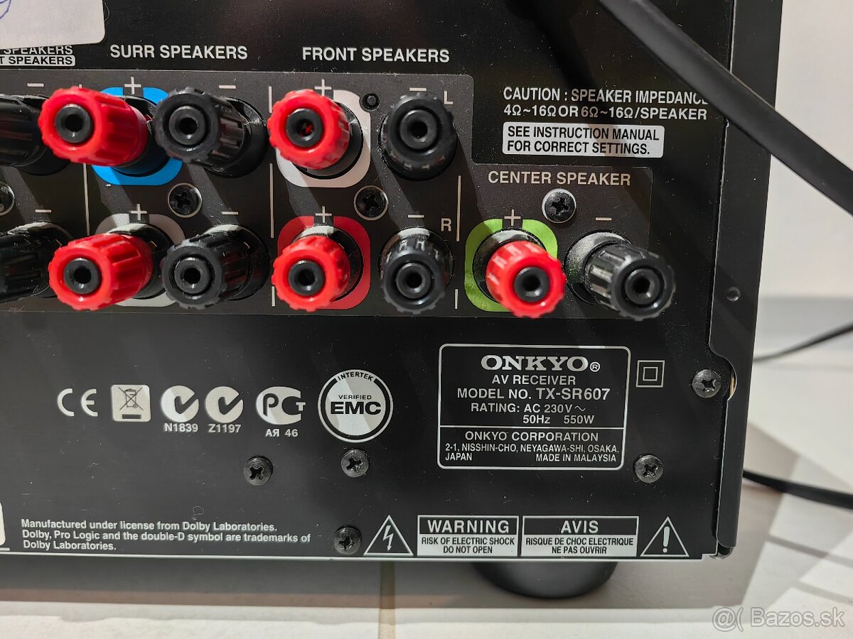 Onkyo TX-SR607 7.1 - 9