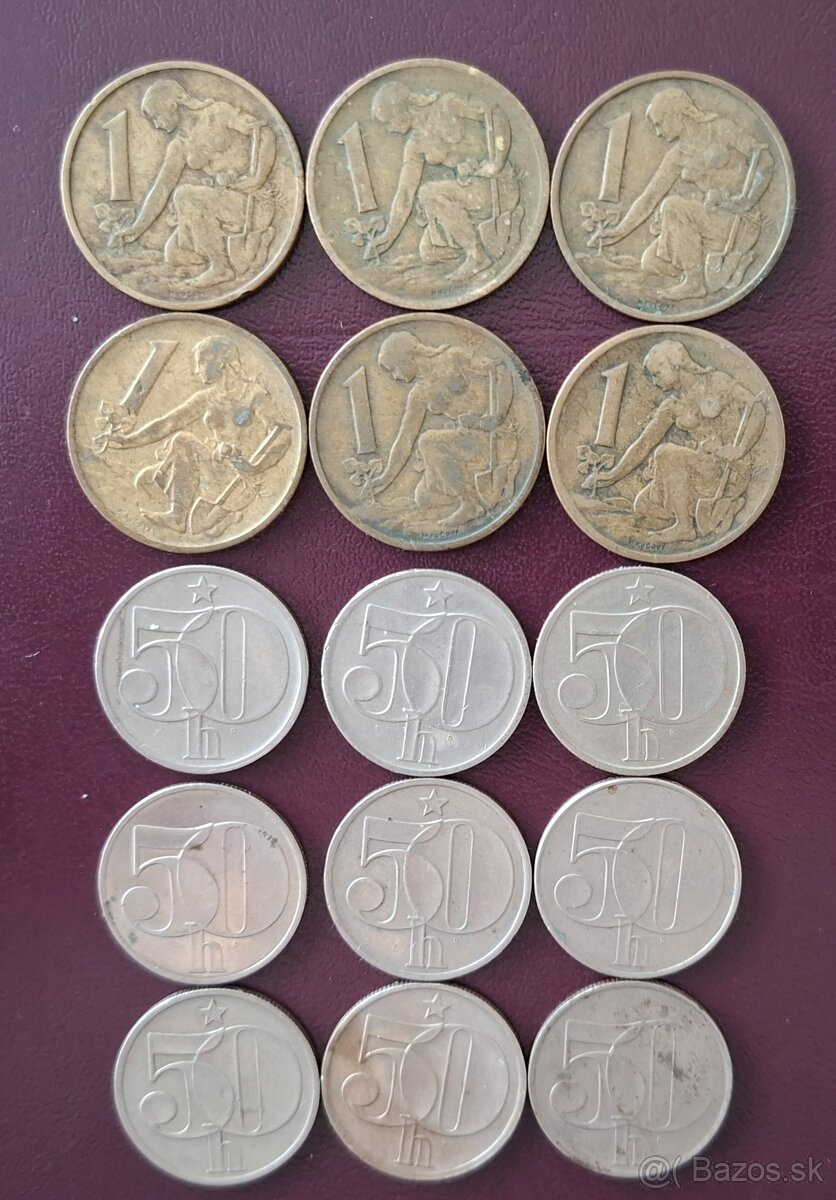 Československé mince,haliere . - 9