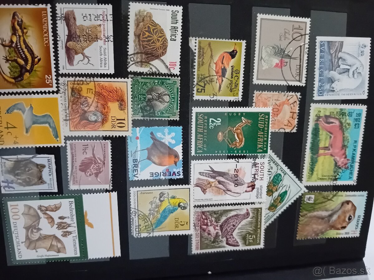 Známky v albume fauna - 9