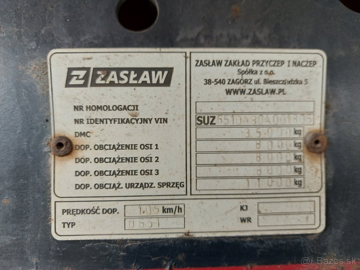 Návěs ZASLAW klanicový lesovoz nová cena - 9