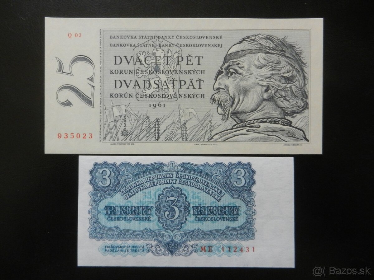 Československé UNC bankovky a iné - 9