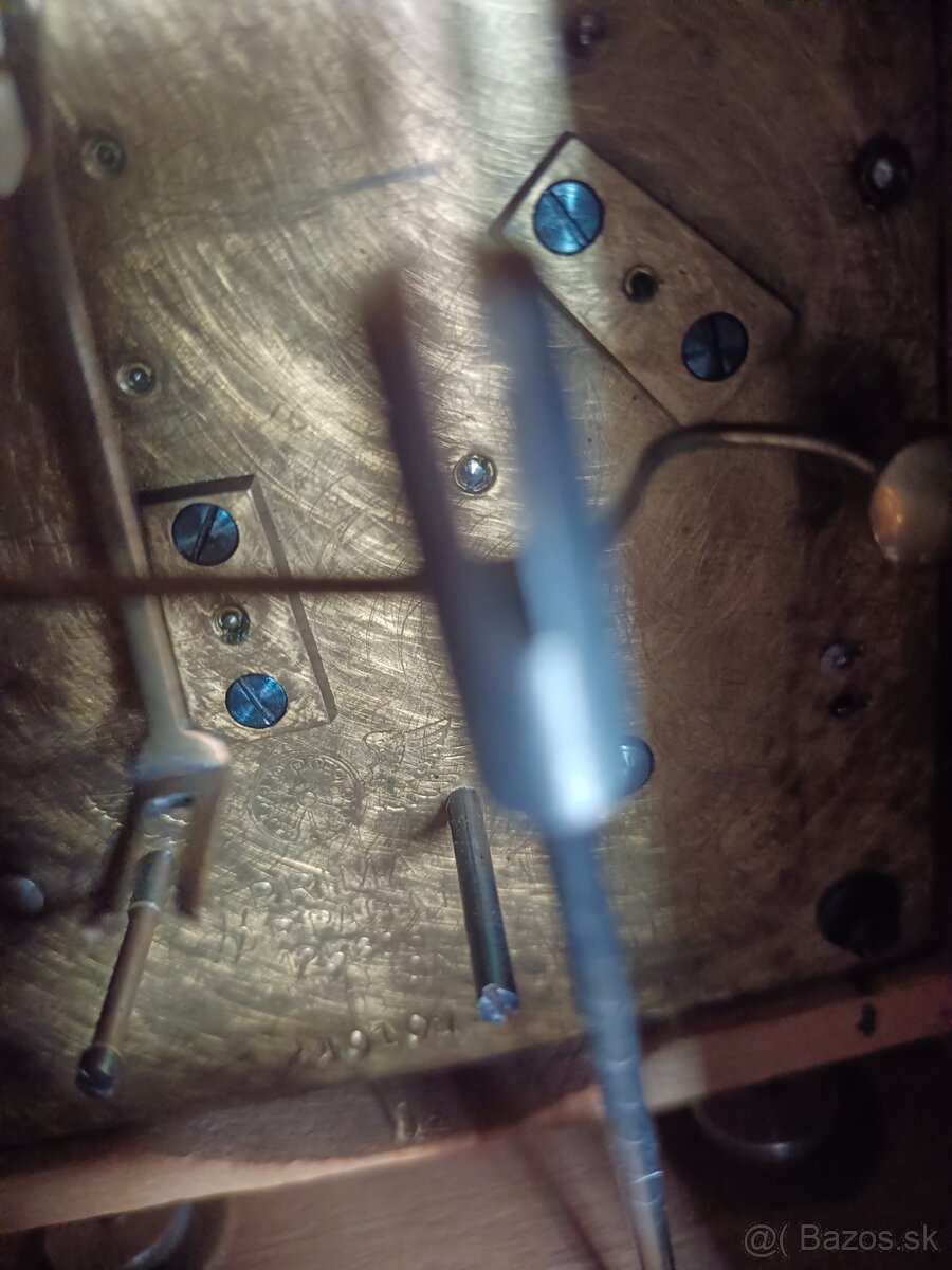 Krbové stolní hodiny starožitný Německo - 9