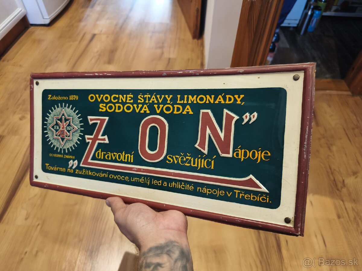 Stará reklamná cedula ,tabuľa. - 9