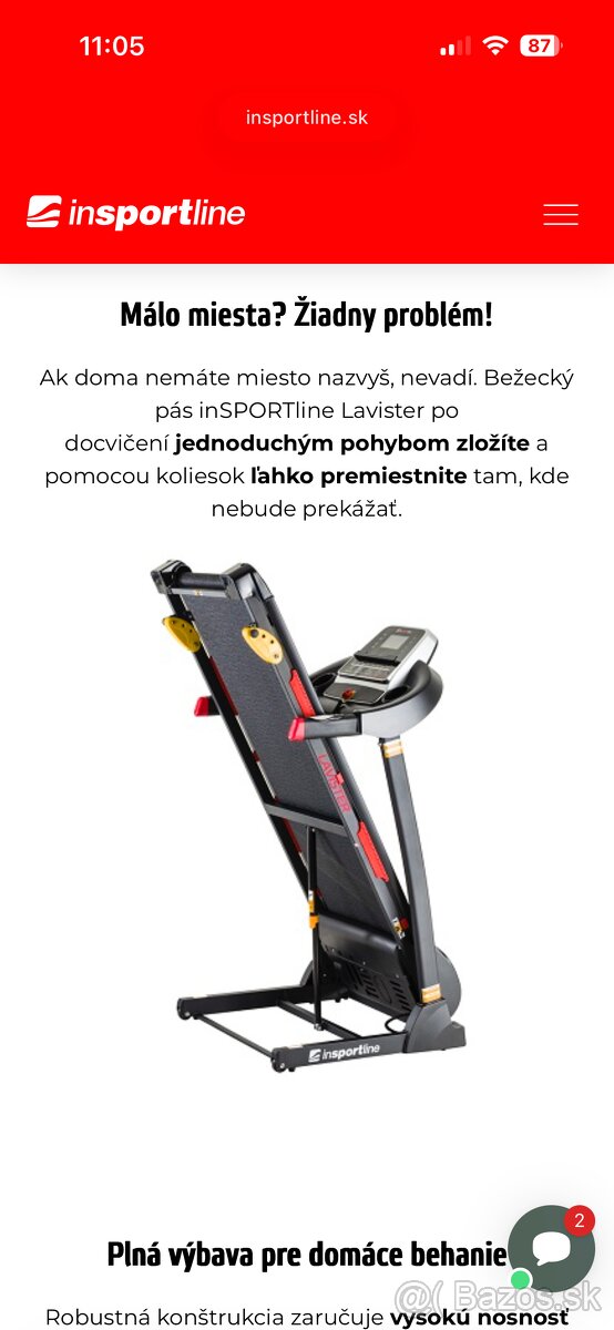 Bežecký pás INSPORTLINE LAVISTER IN 13150 - 9