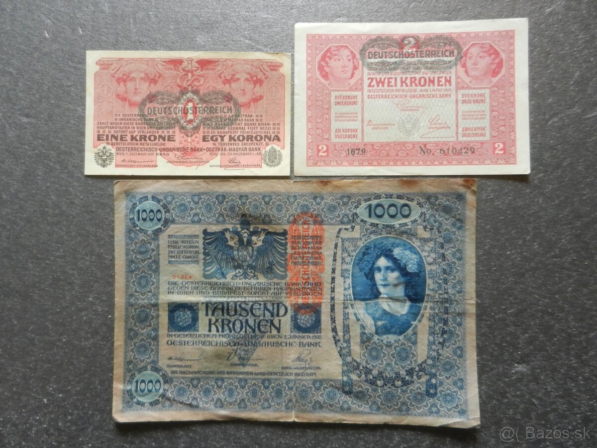 Bankovky staré RU a staré Rakúsko - 9