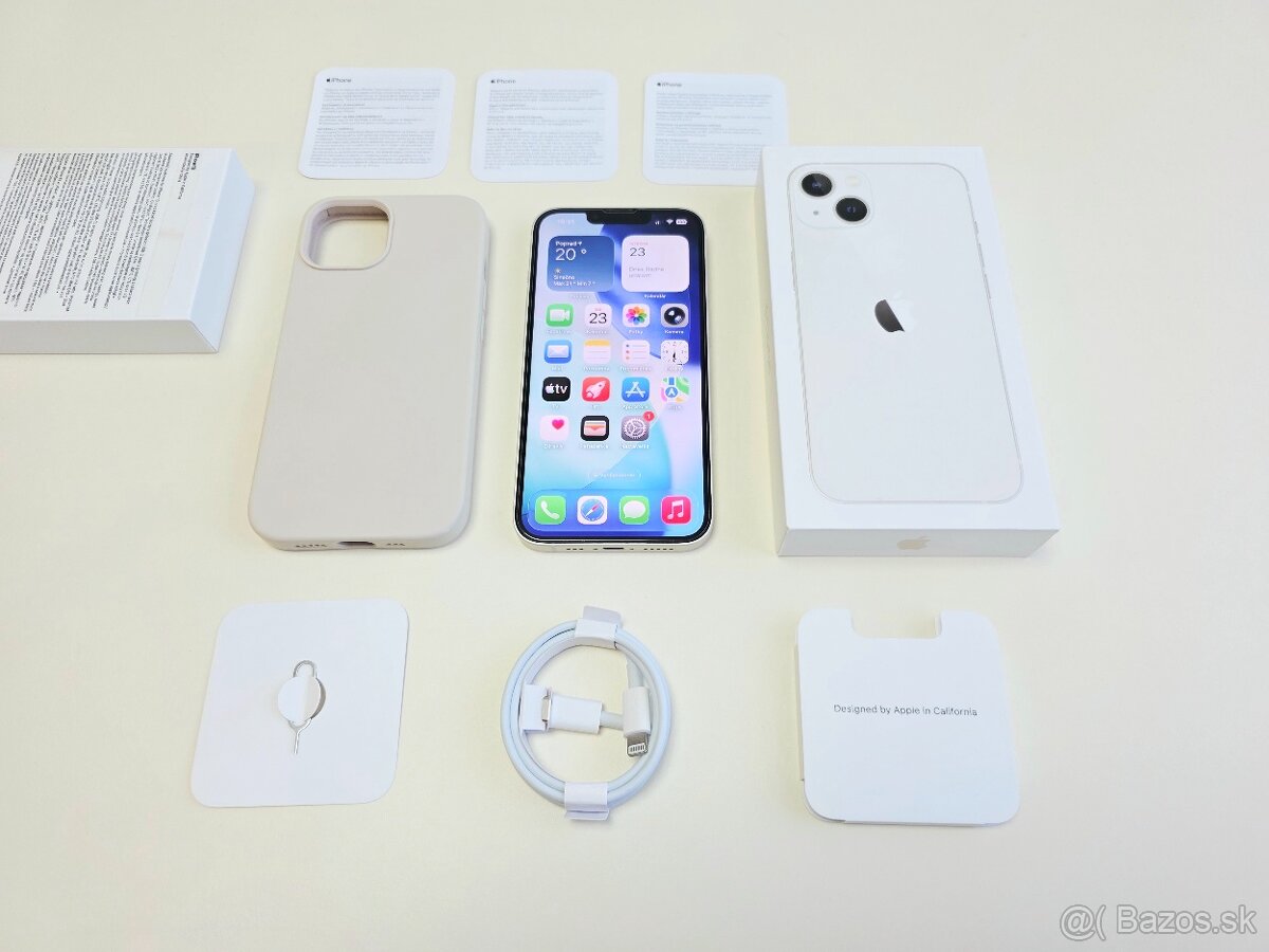 APPLE IPHONE 13 128gb STARLIGHT,BATERKA 100% - 9