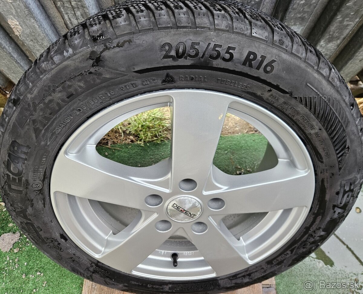 Nemecké disky DEZENT 5x112 r16 + zimné 205/55 r16 - 9